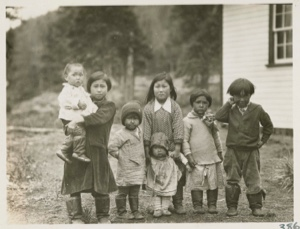 Image of Miriram Flowers and Eskimo children